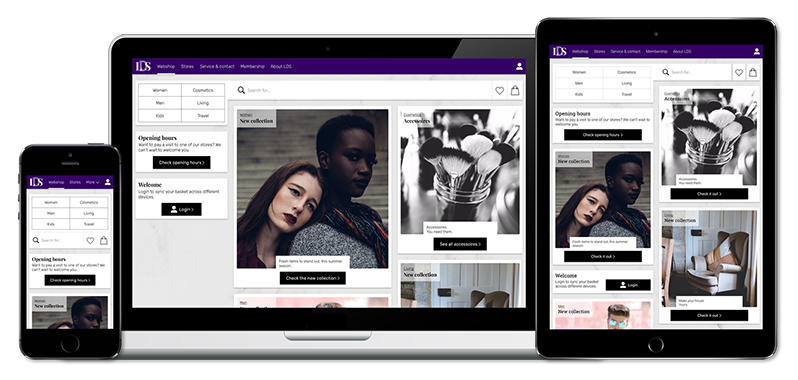 Responsive homepage for a Luxury Department Store - Kamil van Buuren